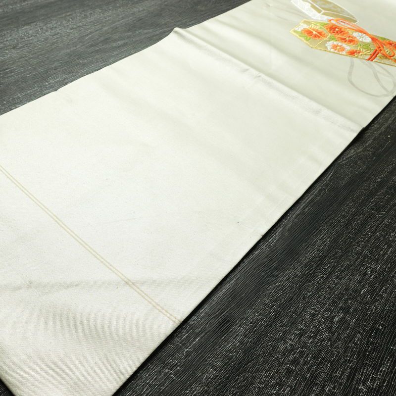 名古屋帯 太鼓柄 良品 正絹 古典柄 名古屋仕立て なごや帯 リサイクル帯 帯 金・銀_画像8