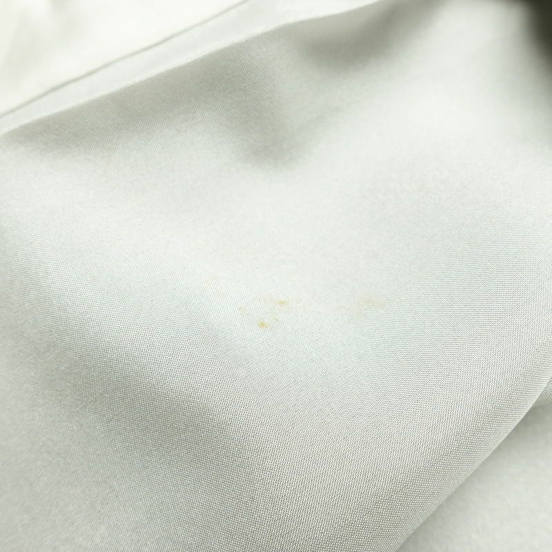 紬 正絹 花柄 袷仕立て 身丈159cm 裄丈64cm リサイクル着物 着物 扇面 茶_画像20