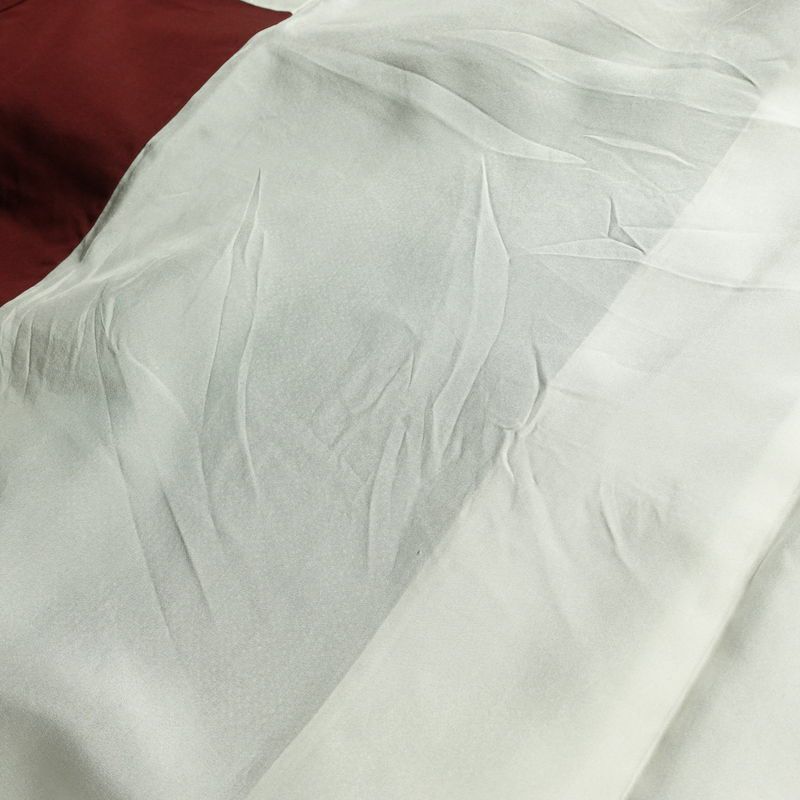 紬 正絹 花柄 袷仕立て 身丈159cm 裄丈64cm リサイクル着物 着物 扇面 茶_画像21