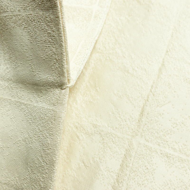 名古屋帯 太鼓柄 良品 落款入り 正絹 古典柄 名古屋仕立て なごや帯 リサイクル帯 帯 銀糸 扇面 白_画像20