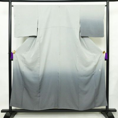 付け下げ 良品 縮緬 付下小紋 正絹 風景柄 袷仕立て 身丈159.5cm