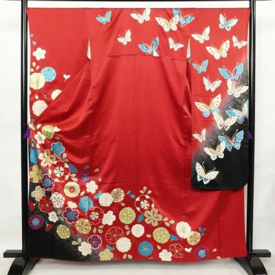 振袖　着物　古着　レトロ　クリーニング済み　美品！お値下げ中 楽天市場】【中古】 振袖 着物 リサイクル 岡重 縮緬 ちりめん