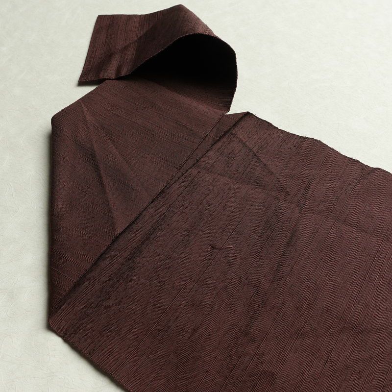 名古屋帯 太鼓柄 良品 正絹 幾何学柄・抽象柄 松葉仕立て なごや帯 リサイクル帯 帯 小豆・エンジ_画像17