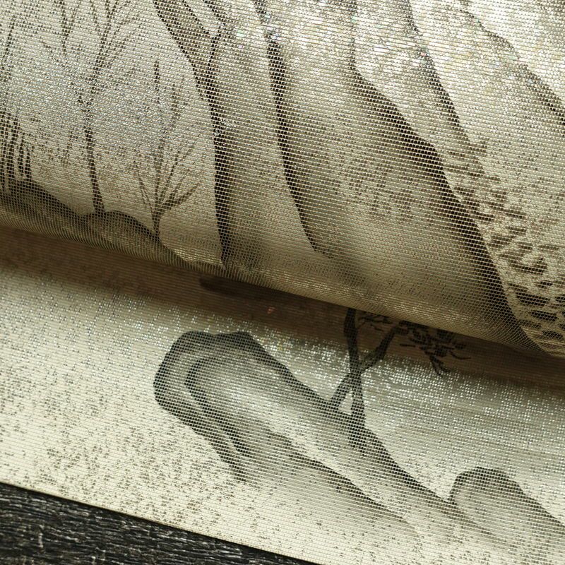 名古屋帯 太鼓柄 正絹 風景柄 通し仕立て なごや帯 リサイクル帯 帯 箔 白_画像7