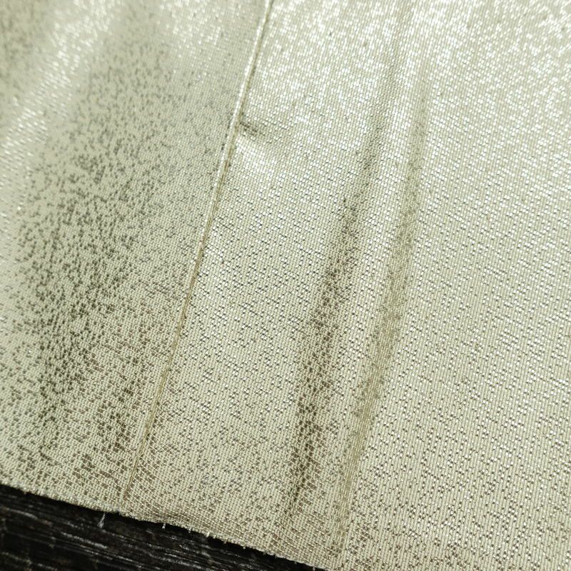 名古屋帯 太鼓柄 正絹 風景柄 通し仕立て なごや帯 リサイクル帯 帯 箔 白_画像15