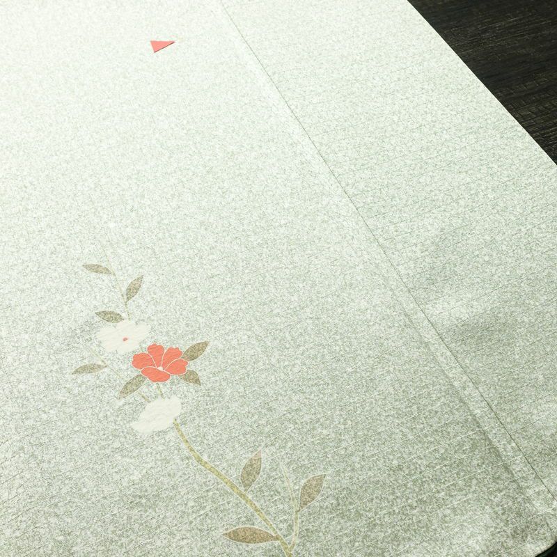 訪問着 良品 正絹 花柄 袷仕立て 身丈159.5cm 裄丈70cm リサイクル着物 着物 箔 入学式 卒業式 七五三 お宮参り フォーマル 緑・うぐいす色_画像10