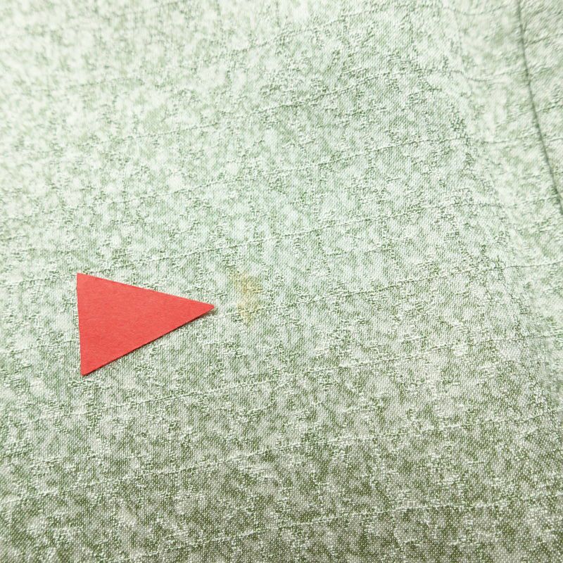 訪問着 良品 正絹 花柄 袷仕立て 身丈159.5cm 裄丈70cm リサイクル着物 着物 箔 入学式 卒業式 七五三 お宮参り フォーマル 緑・うぐいす色_画像11