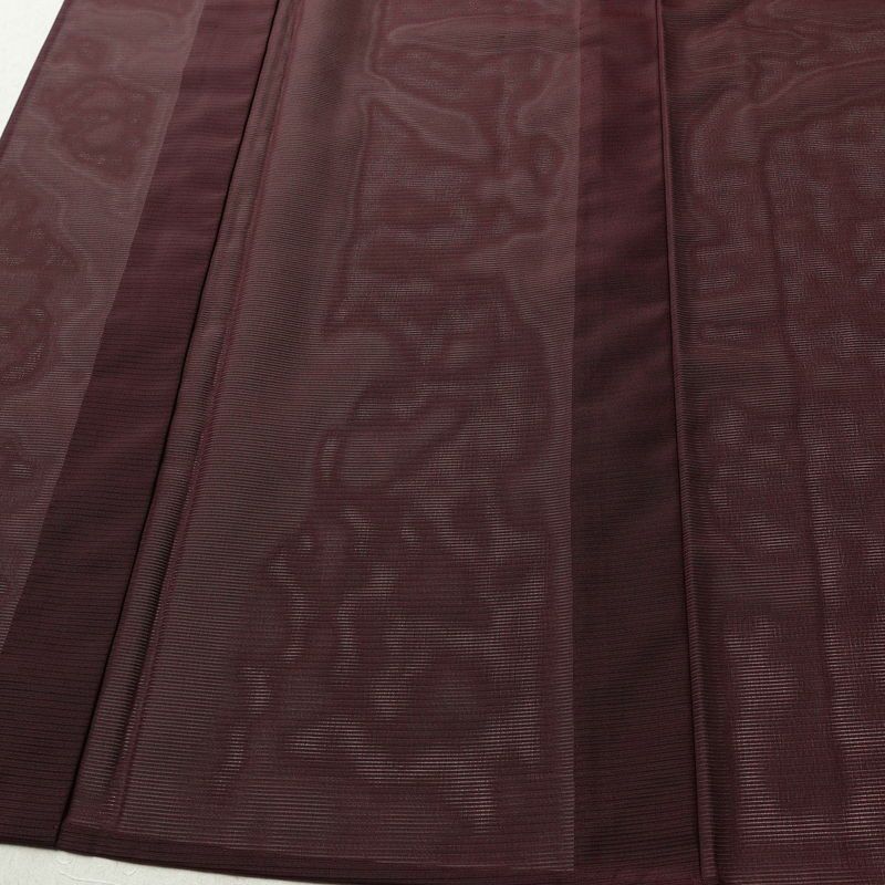 盛夏 色無地 良品 夏用 絽 ポリエステル 無地 単衣仕立て 身丈156.5cm 裄丈63.5cm リサイクル着物 着物 薄物 お茶会 シンプル 紫・藤色_画像4