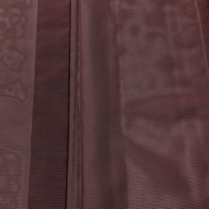 盛夏 色無地 良品 夏用 絽 ポリエステル 無地 単衣仕立て 身丈156.5cm 裄丈63.5cm リサイクル着物 着物 薄物 お茶会 シンプル 紫・藤色_画像6