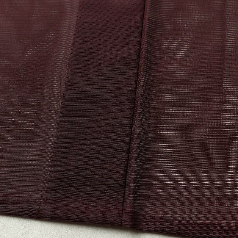 盛夏 色無地 良品 夏用 絽 ポリエステル 無地 単衣仕立て 身丈156.5cm 裄丈63.5cm リサイクル着物 着物 薄物 お茶会 シンプル 紫・藤色_画像10