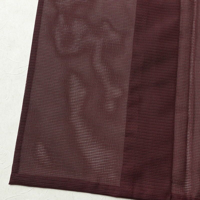 盛夏 色無地 良品 夏用 絽 ポリエステル 無地 単衣仕立て 身丈156.5cm 裄丈63.5cm リサイクル着物 着物 薄物 お茶会 シンプル 紫・藤色_画像11