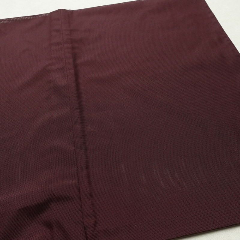 盛夏 色無地 良品 夏用 絽 ポリエステル 無地 単衣仕立て 身丈156.5cm 裄丈63.5cm リサイクル着物 着物 薄物 お茶会 シンプル 紫・藤色_画像13