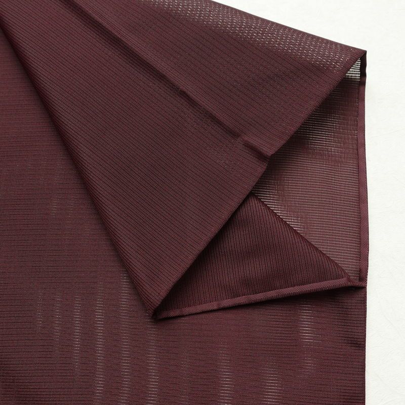 盛夏 色無地 良品 夏用 絽 ポリエステル 無地 単衣仕立て 身丈156.5cm 裄丈63.5cm リサイクル着物 着物 薄物 お茶会 シンプル 紫・藤色_画像14