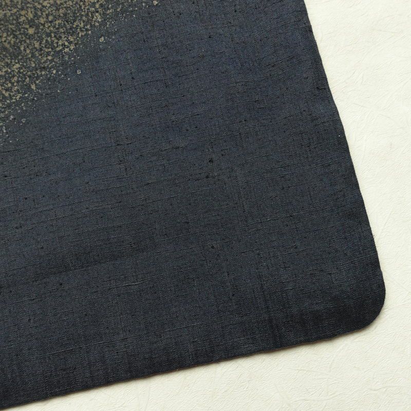 付け下げ 良品 正絹 木の葉・植物柄 袷仕立て 身丈164cm 裄丈66cm リサイクル着物 着物 箔 シンプル 紬地 芝 ベージュ_画像16