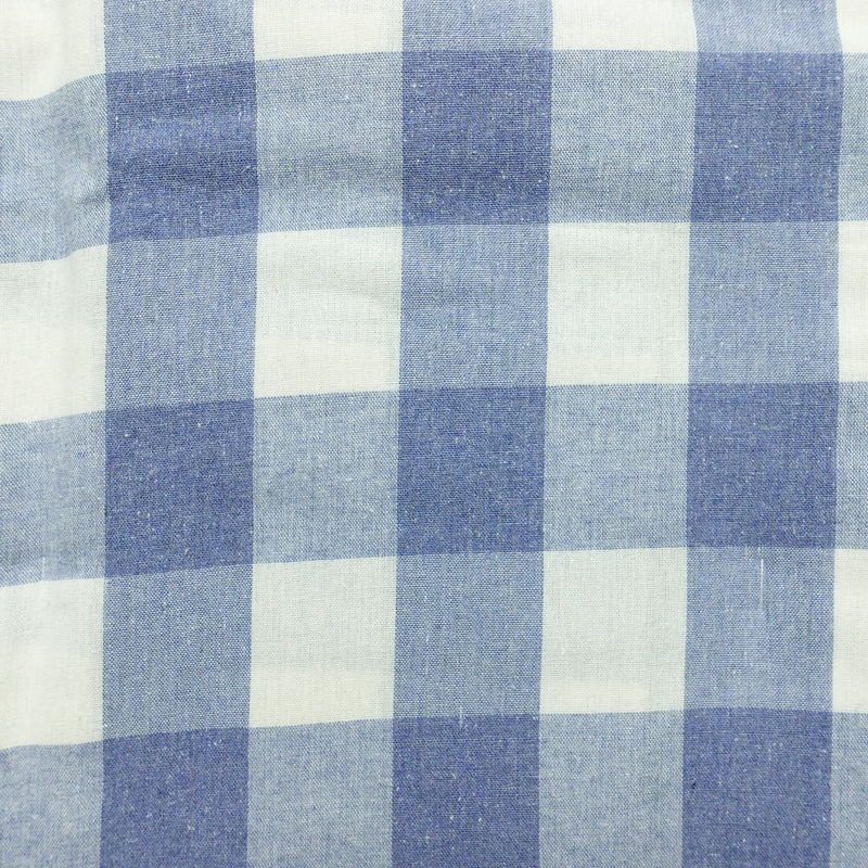 単衣着物 カジュアルきもの 単衣 美品 しつけ糸付き 混紡 チェック・格子柄 単衣仕立て 身丈160cm 裄丈66cm 着物 シンプル カジュアル 青・紺_画像3