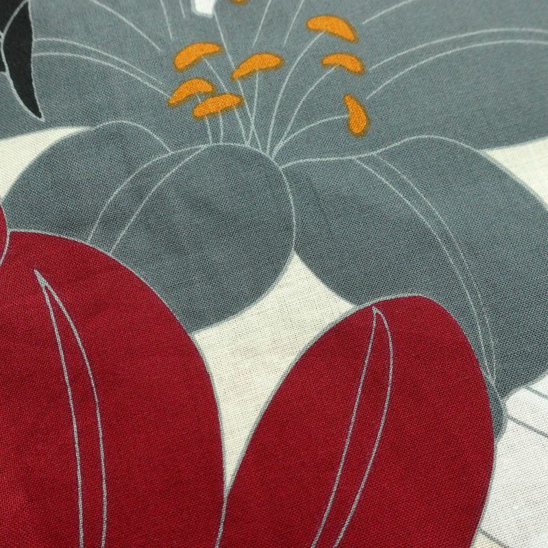 新品 浴衣 帯 2点セット 女性用 綿 平織 古典柄 浴衣 半幅帯 未使用品 百合 ゆり_画像5