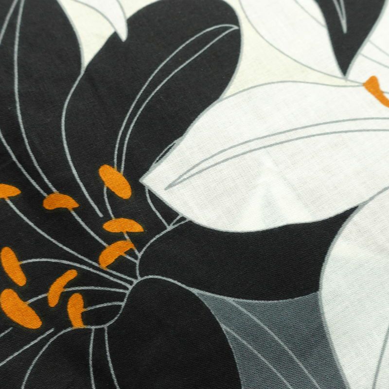 新品 浴衣 帯 2点セット 女性用 綿 平織 古典柄 浴衣 半幅帯 未使用品 百合 ゆり_画像7