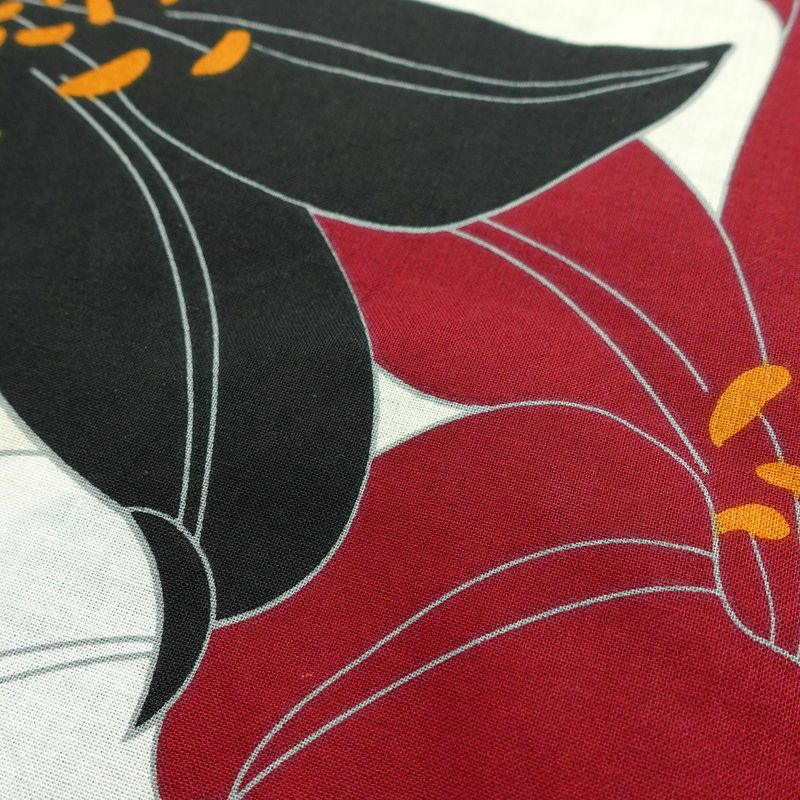 新品 浴衣 帯 2点セット 女性用 綿 平織 古典柄 浴衣 半幅帯 未使用品 百合 ゆり_画像8