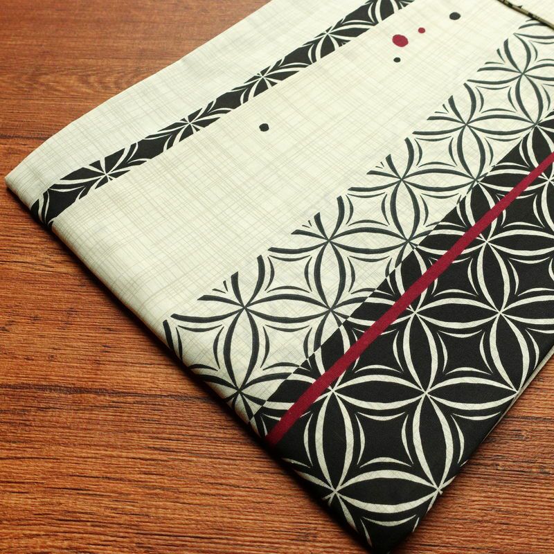 新品 浴衣 帯 2点セット 女性用 綿 平織 古典柄 浴衣 半幅帯 未使用品 七宝 しっとり 上品_画像14