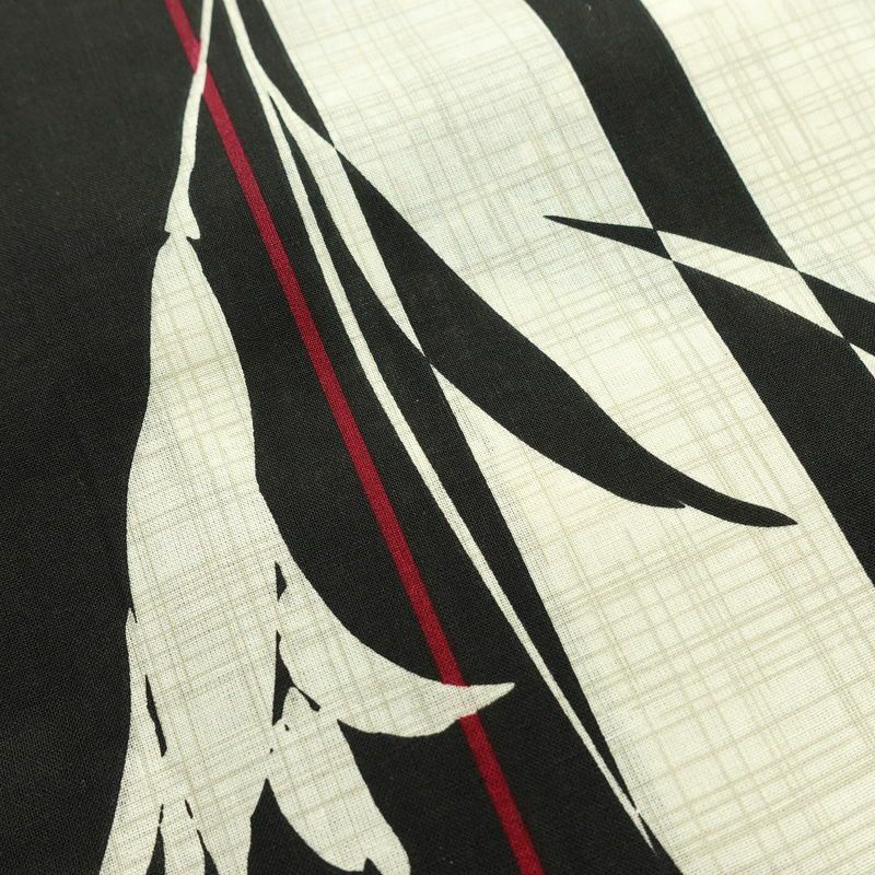 新品 浴衣 帯 2点セット 女性用 綿 平織 古典柄 浴衣 半幅帯 未使用品 百合 シック 縞_画像7