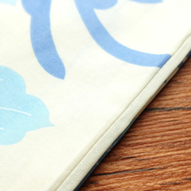 新品 浴衣 帯 2点セット 女性用 綿 平織 古典柄 浴衣 半幅帯 未使用品 乱菊 ブルー_画像15