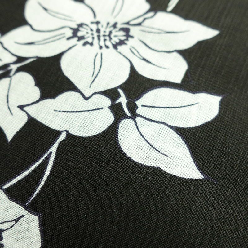 新品 浴衣 帯 2点セット 女性用 綿 平織 古典柄 浴衣 半幅帯 未使用品 芍薬 しっとり 黒_画像8