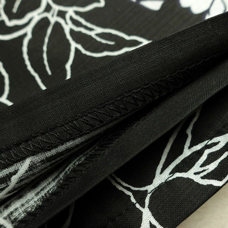 新品 浴衣 帯 2点セット 女性用 綿 平織 古典柄 浴衣 半幅帯 未使用品 芍薬 しっとり 黒_画像13