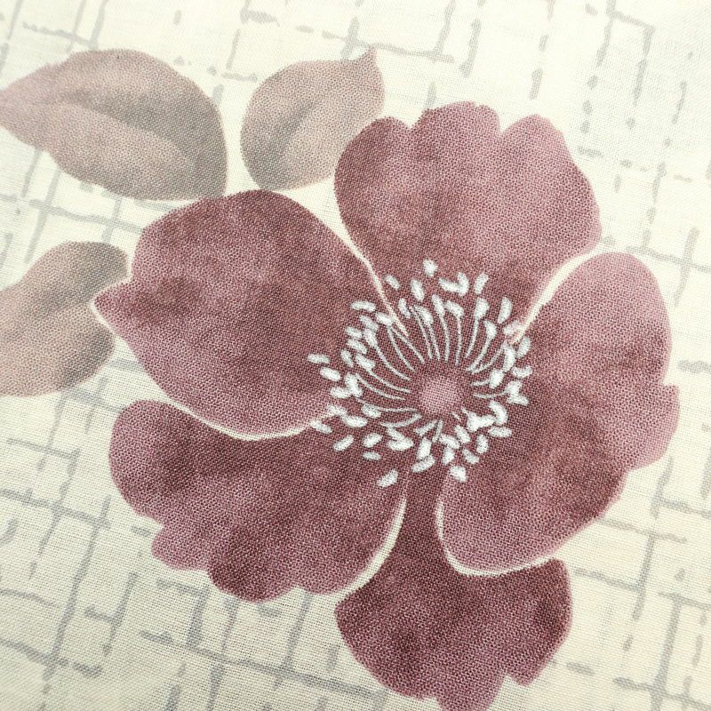 新品 浴衣 帯 2点セット 女性用 綿 平織 古典柄 浴衣 半幅帯 未使用品 小花 くすみピンク_画像5