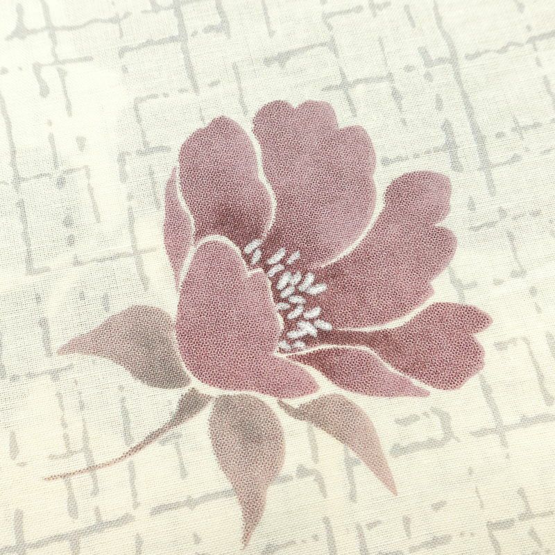 新品 浴衣 帯 2点セット 女性用 綿 平織 古典柄 浴衣 半幅帯 未使用品 小花 くすみピンク_画像6