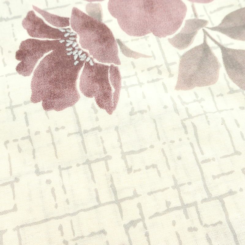 新品 浴衣 帯 2点セット 女性用 綿 平織 古典柄 浴衣 半幅帯 未使用品 小花 くすみピンク_画像8