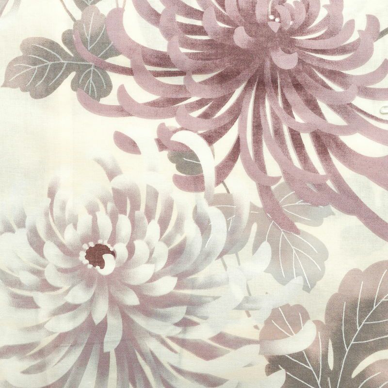 新品 浴衣 帯 2点セット 女性用 綿 平織 古典柄 浴衣 半幅帯 未使用品 乱菊 くすみピンク_画像4