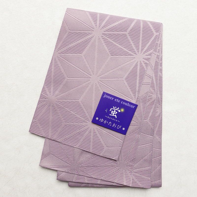 新品 浴衣 帯 2点セット 女性用 綿 平織 古典柄 浴衣 半幅帯 未使用品 乱菊 くすみピンク_画像16