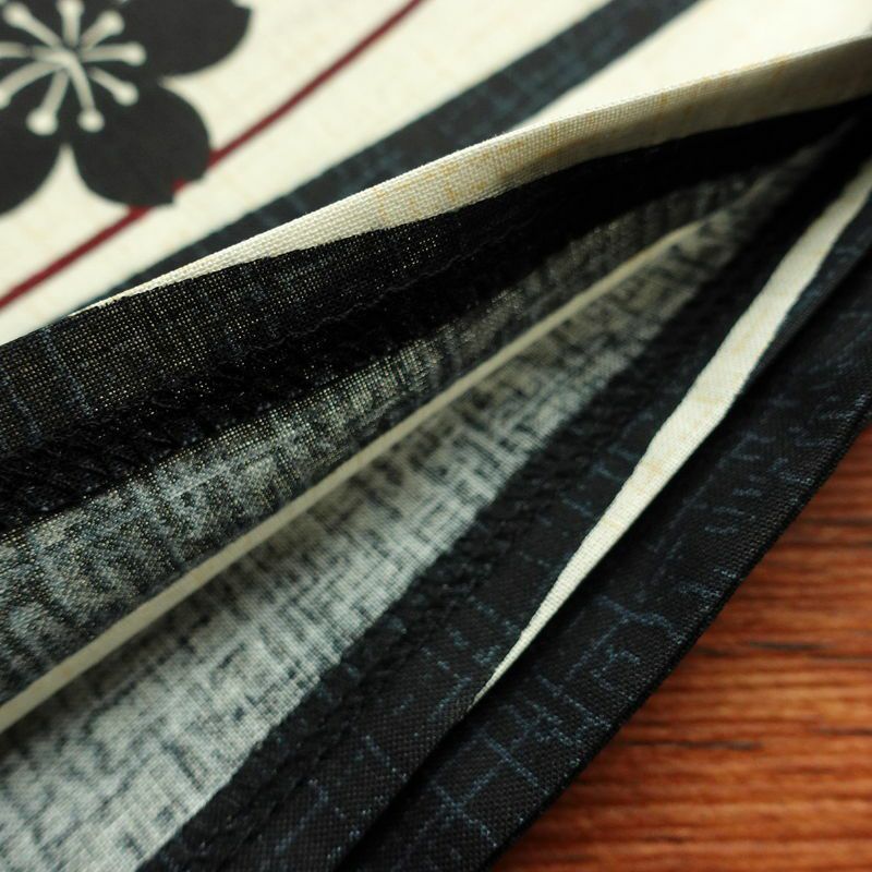 新品 浴衣 帯 2点セット 女性用 綿 平織 古典柄 浴衣 半幅帯 未使用品 よろけ 椿 桜_画像12