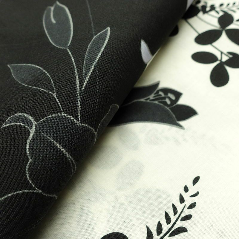 新品 浴衣 帯 2点セット 女性用 綿 平織 古典柄 浴衣 半幅帯 未使用品 百合 萩 しっとり_画像11