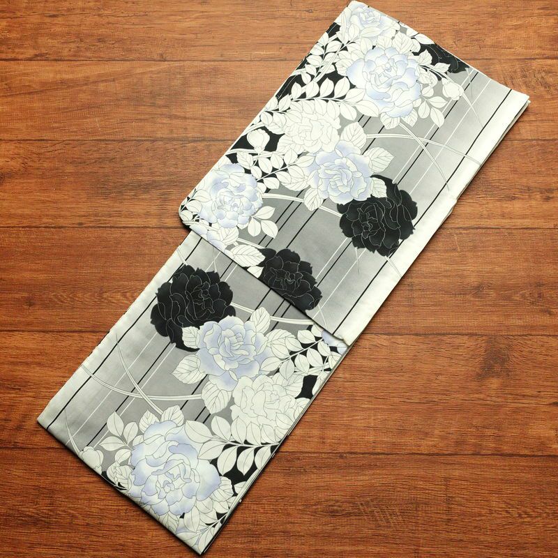 新品 浴衣 帯 2点セット 女性用 綿 平織 古典柄 浴衣 半幅帯 未使用品_画像2