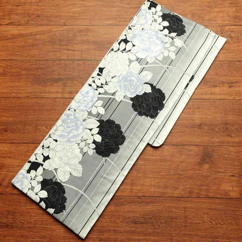 新品 浴衣 帯 2点セット 女性用 綿 平織 古典柄 浴衣 半幅帯 未使用品_画像3