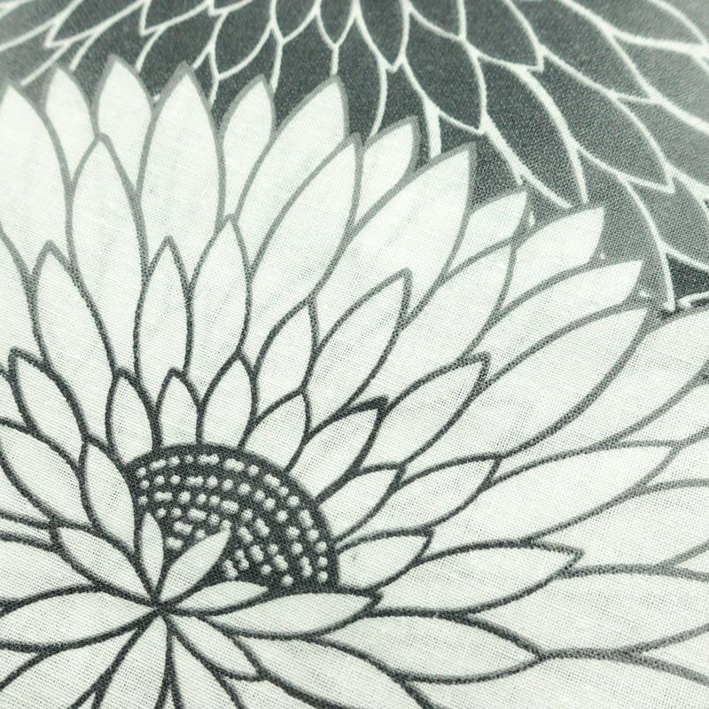 新品 浴衣 帯 2点セット 女性用 綿 平織 古典柄 浴衣 半幅帯 未使用品 菊 黒 グレー_画像6