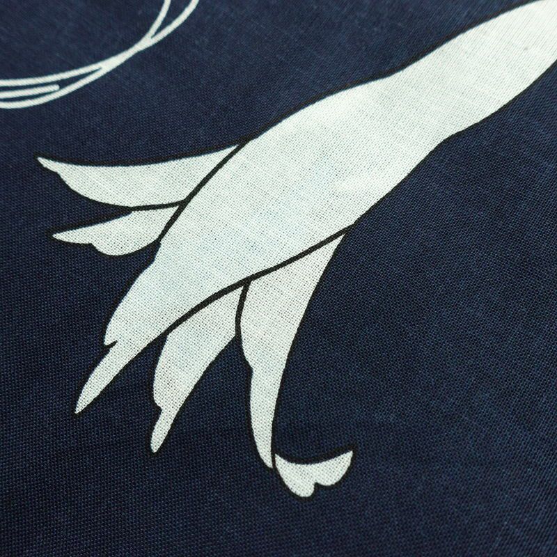 新品 浴衣 帯 2点セット 女性用 綿 平織 古典柄 浴衣 半幅帯 未使用品 百合 紺_画像8