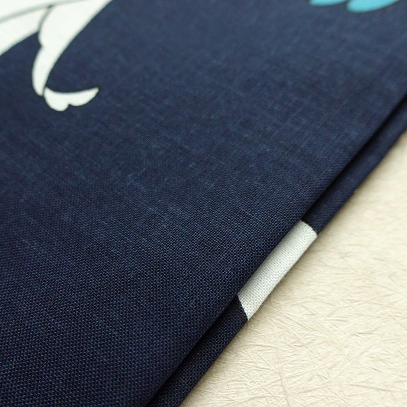 新品 浴衣 帯 2点セット 女性用 綿 平織 古典柄 浴衣 半幅帯 未使用品 百合 紺_画像15