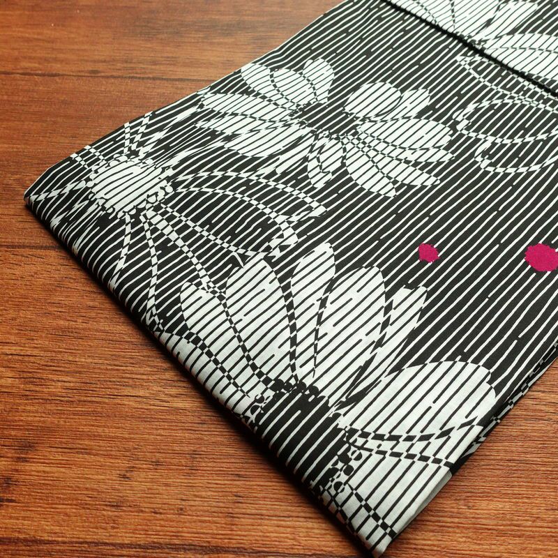 新品 浴衣 帯 2点セット 女性用 綿 平織 古典柄 浴衣 半幅帯 未使用品 花 細縞_画像14