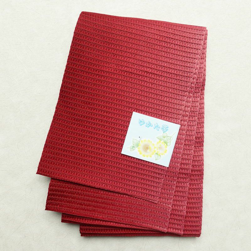 新品 浴衣 帯 2点セット 女性用 綿 平織 古典柄 浴衣 半幅帯 未使用品 花 細縞_画像16