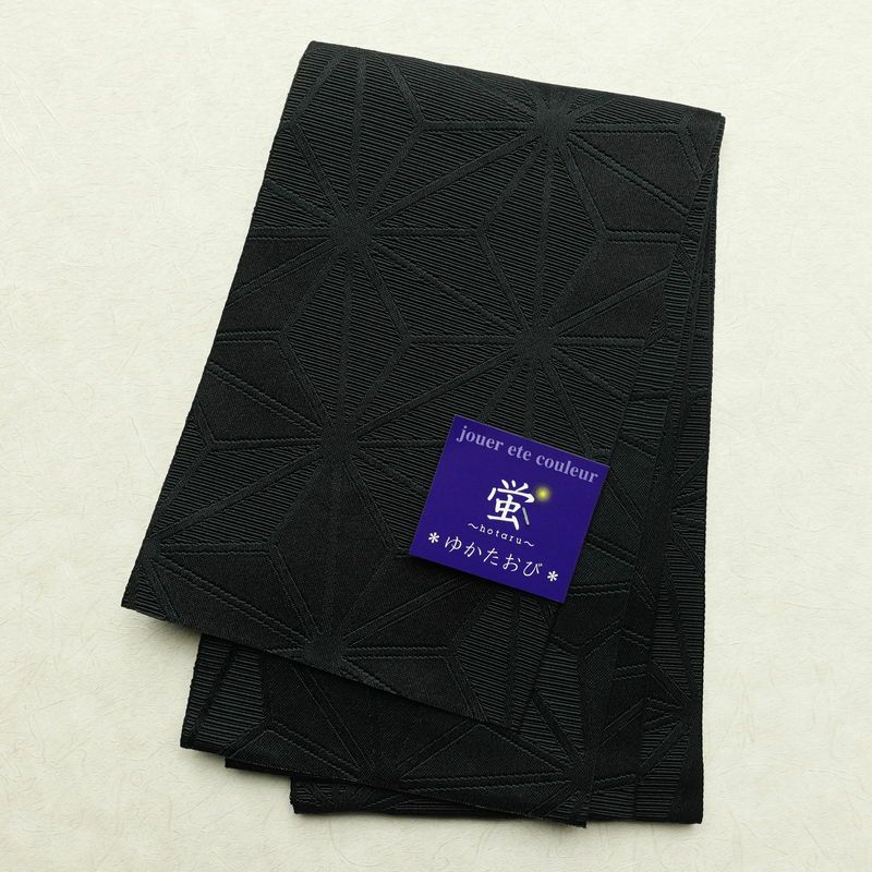 新品 浴衣 帯 2点セット 女性用 綿 平織 古典柄 浴衣 半幅帯 未使用品 椿 白黒 しっとり_画像16