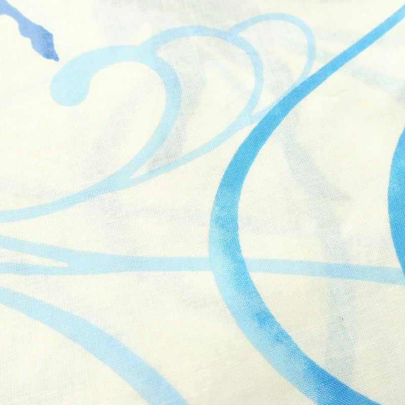 新品 浴衣 帯 2点セット 女性用 綿 平織 古典柄 浴衣 半幅帯 未使用品 金魚 青_画像7