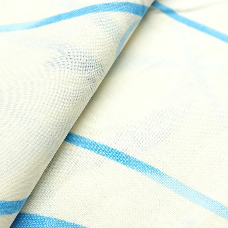 新品 浴衣 帯 2点セット 女性用 綿 平織 古典柄 浴衣 半幅帯 未使用品 金魚 青_画像11