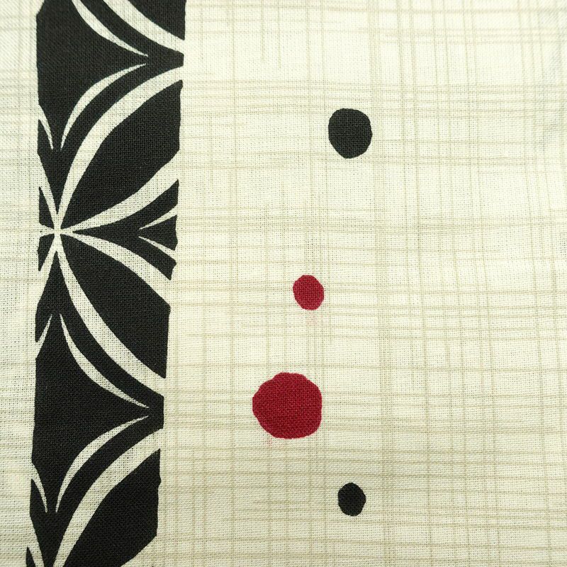 [訳あり]新品 浴衣 帯 2点セット 女性用 綿 平織 古典柄 浴衣 半幅帯 未使用品 七宝縞 黒_画像6