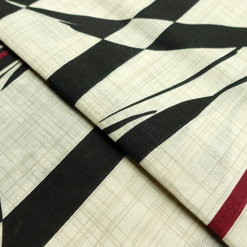 [訳あり]新品 浴衣 帯 2点セット 女性用 綿 平織 古典柄 浴衣 半幅帯 未使用品 黒縞百合_画像12