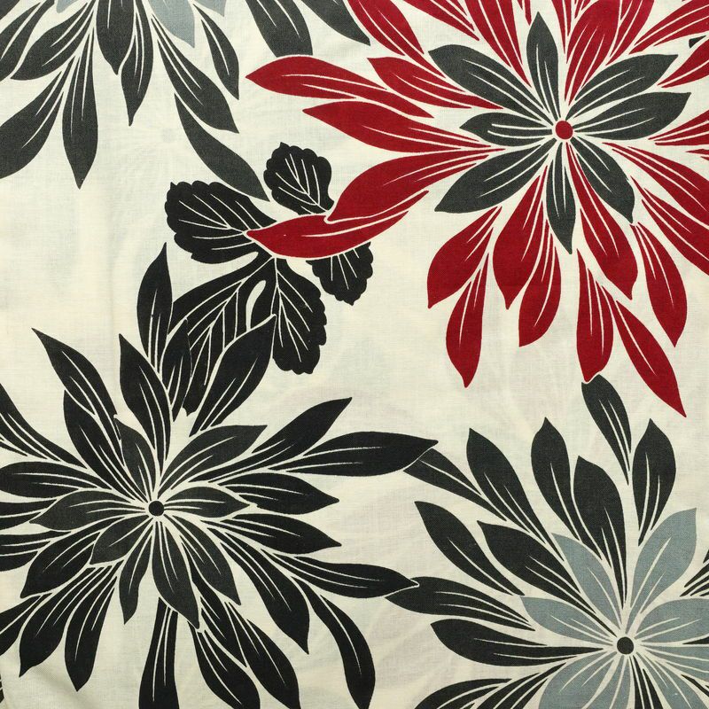 [訳あり]新品 浴衣 帯 2点セット 女性用 綿 平織 古典柄 浴衣 半幅帯 未使用品 菊 赤_画像3