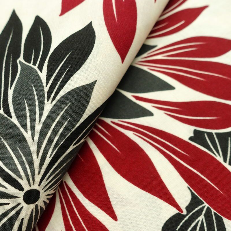 [訳あり]新品 浴衣 帯 2点セット 女性用 綿 平織 古典柄 浴衣 半幅帯 未使用品 菊 赤_画像10