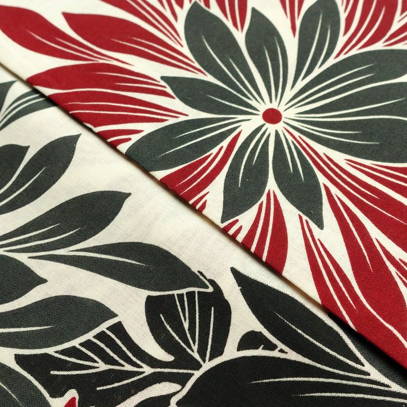 [訳あり]新品 浴衣 帯 2点セット 女性用 綿 平織 古典柄 浴衣 半幅帯 未使用品 菊 赤_画像12