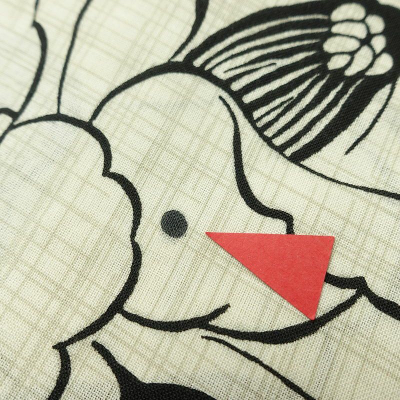 [訳あり]新品 浴衣 帯 2点セット 女性用 綿 平織 古典柄 浴衣 半幅帯 未使用品 花柄 黒 生成り_画像15